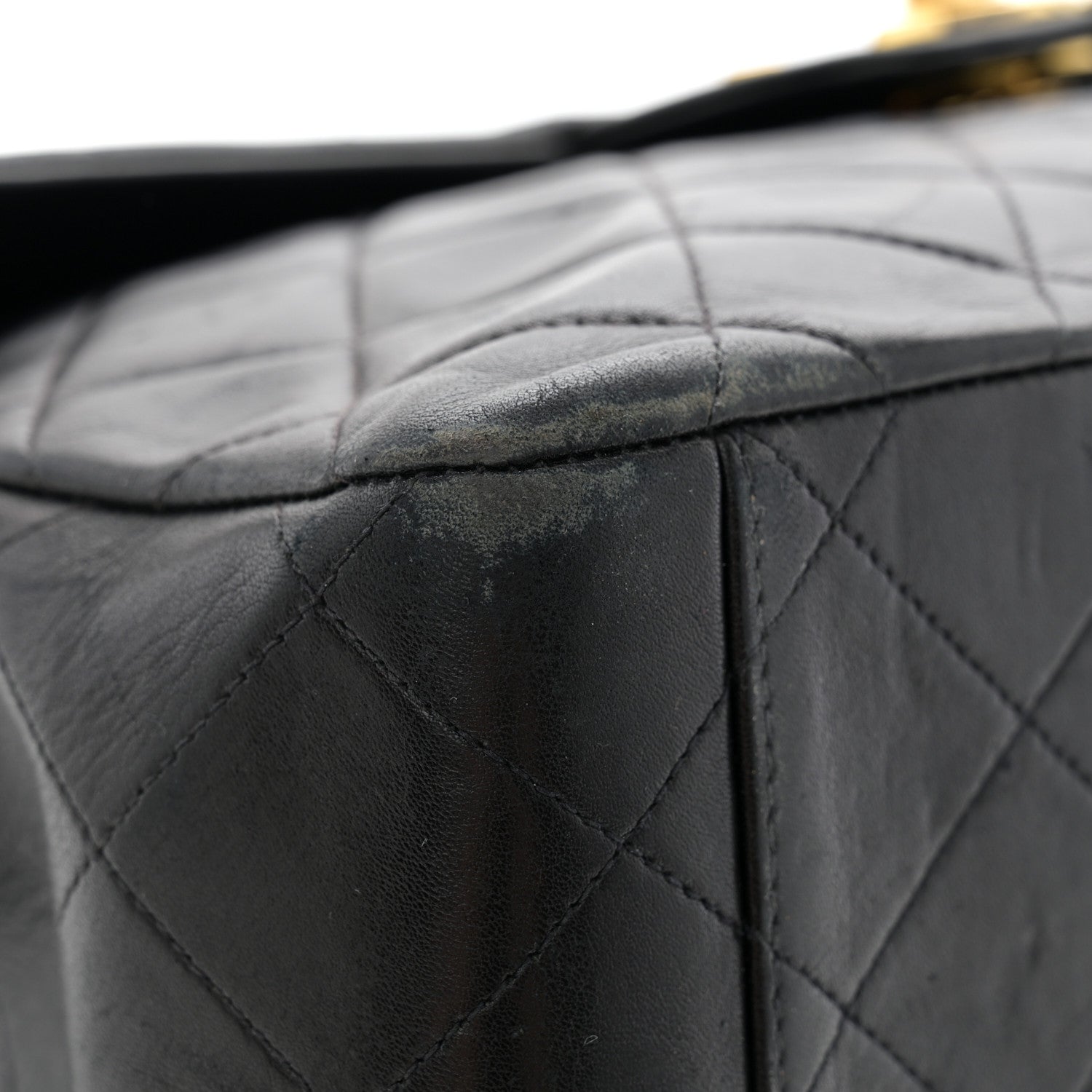 Chanel Lambskin Quilted XL Jumbo Single Flap Black 11 of 15