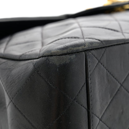 Chanel Lambskin Quilted XL Jumbo Single Flap Black 11 of 15