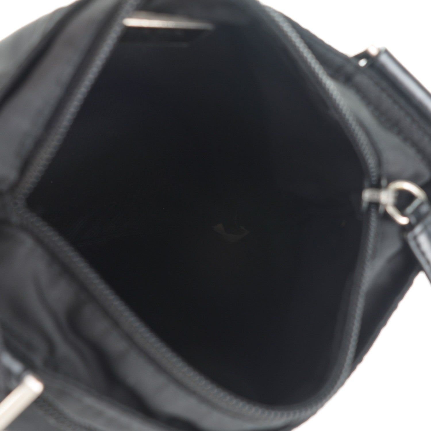 Prada Nylon Vela Flat Messenger Bag Black 5 of 7
