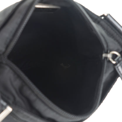 Prada Nylon Vela Flat Messenger Bag Black 5 of 7