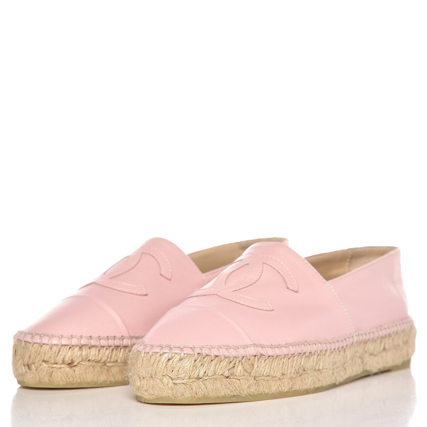 Lambskin CC Espadrilles 38 Light Pink