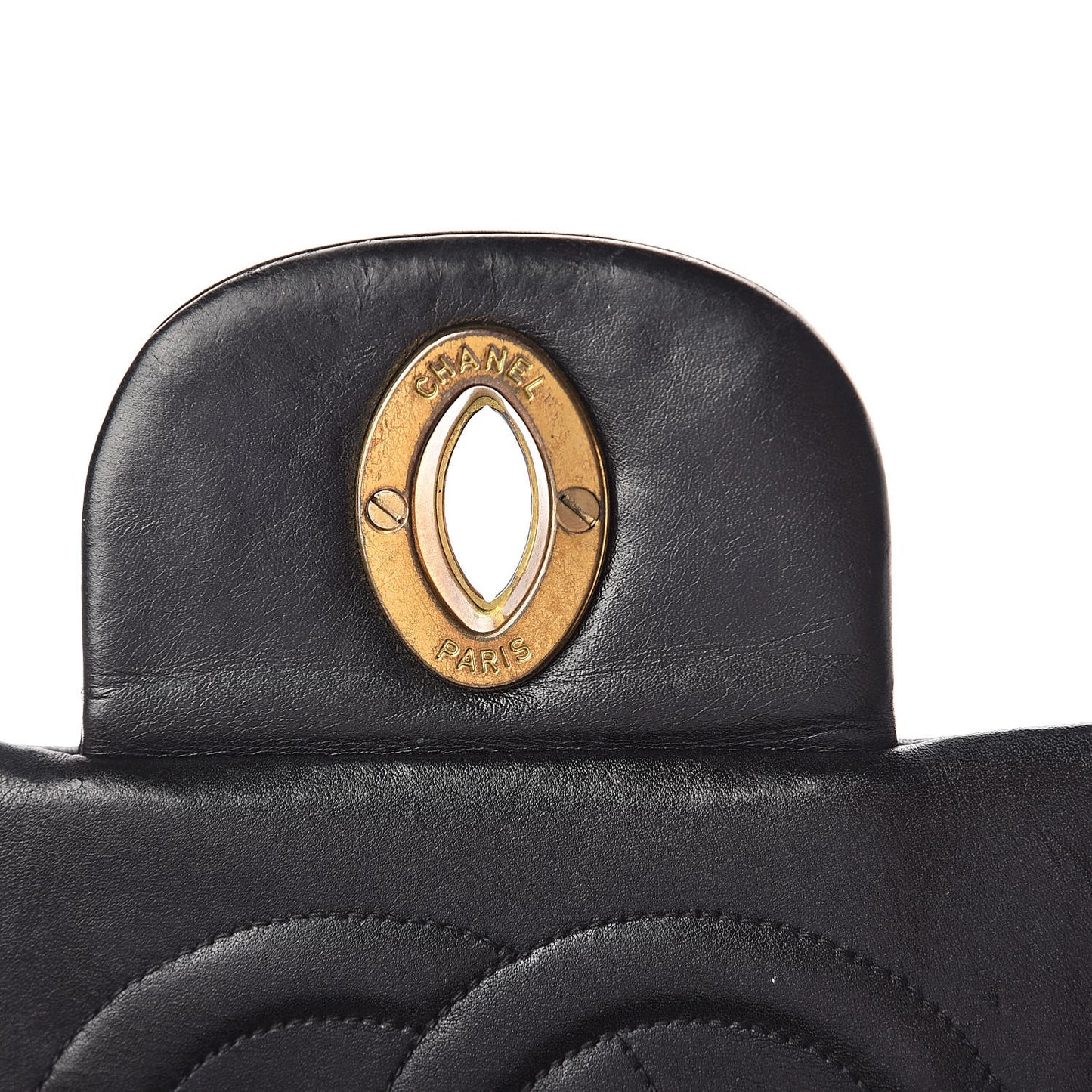Lambskin Quilted XL Jumbo Single Flap Black