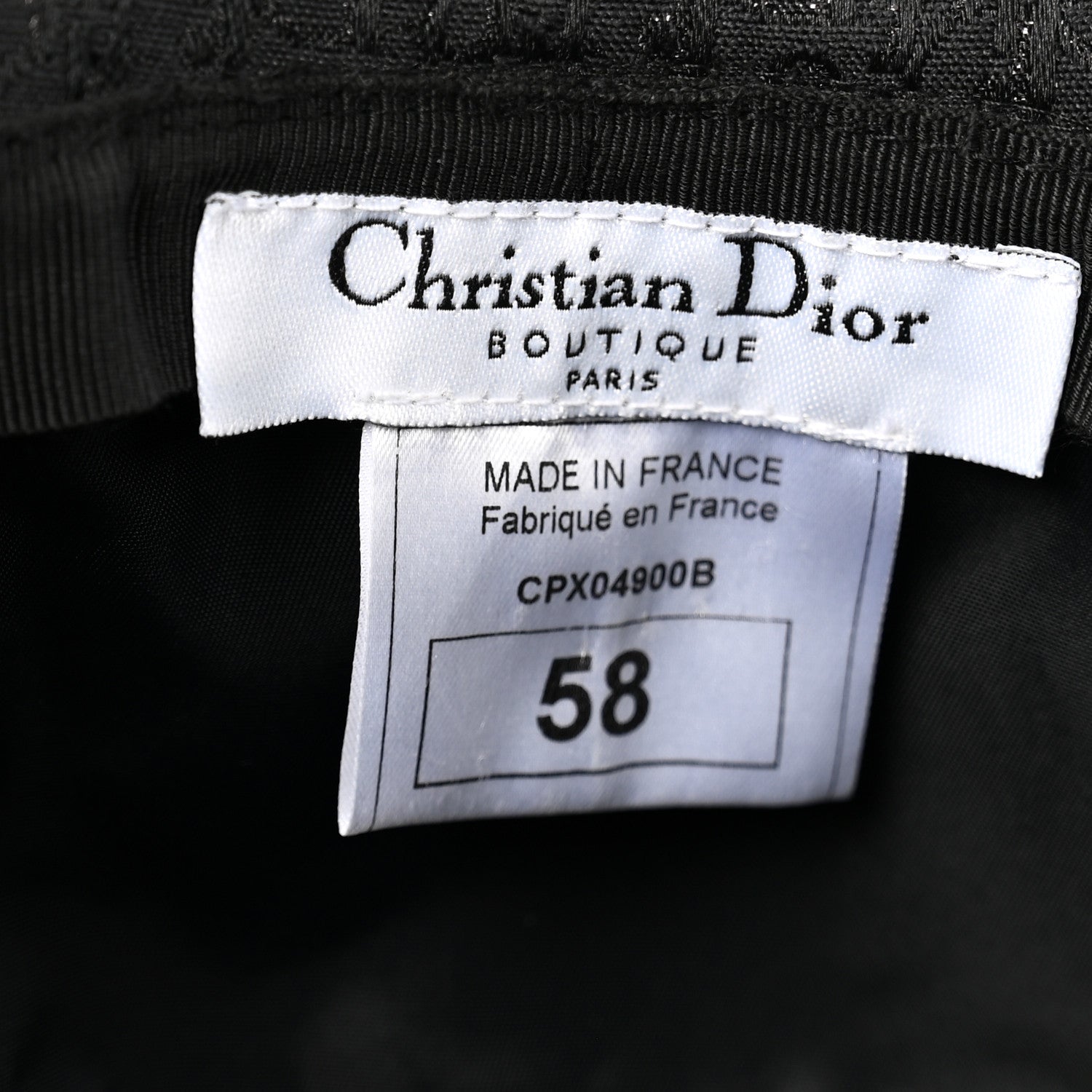 Christian Dior Polyester Cotton Monogram Trotter Bucket Hat 58 Black 8 of 10