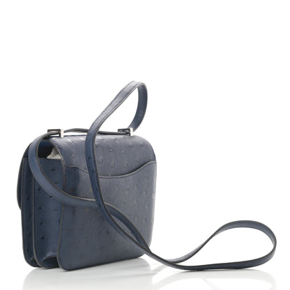 Hermes Ostrich Constance 18 Bleu Roi 3 of 11