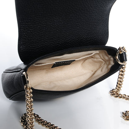Gucci Pebbled Calfskin Small Soho Flap Crossbody Black 5 of 7