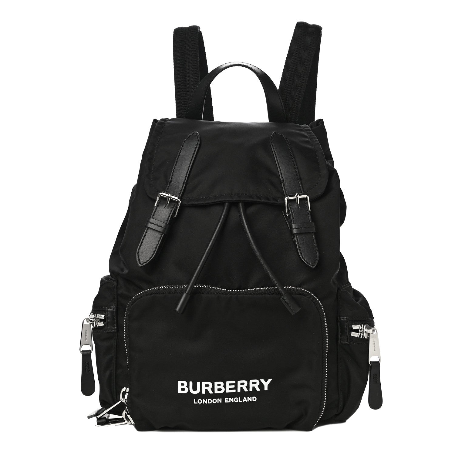 Burberry Nylon Logo Print Medium Rucksack Backpack Black 1 of 10