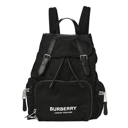 Burberry Nylon Logo Print Medium Rucksack Backpack Black 1 of 10