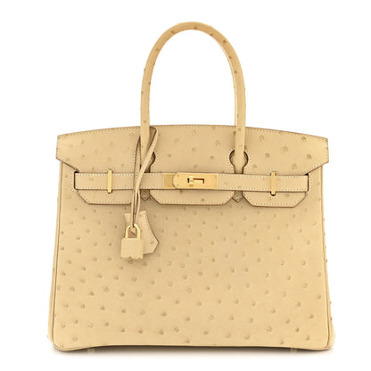 Hermes Ostrich Birkin 30 Parchemin 1 of 11