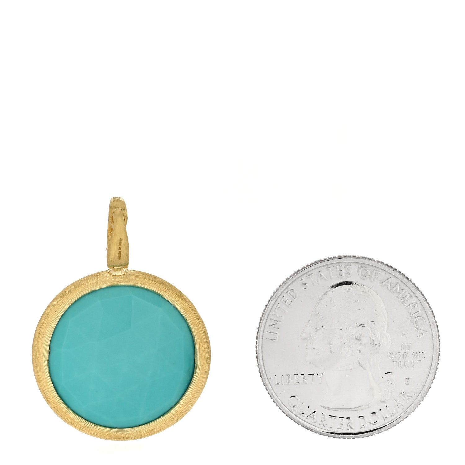 Marco Bicego 18K Yellow Gold Turquoise Jaipur Pendant 2 of 4