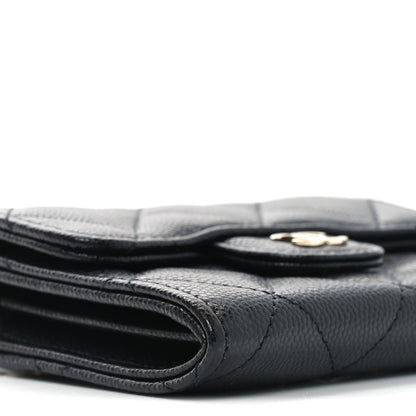 Chanel Caviar Quilted Flap Card Holder On Chain Black 8 of 10