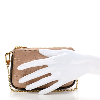 Louis Vuitton Metallic Vernis Mini Pochette Accessories Rose Gold 2 of 7