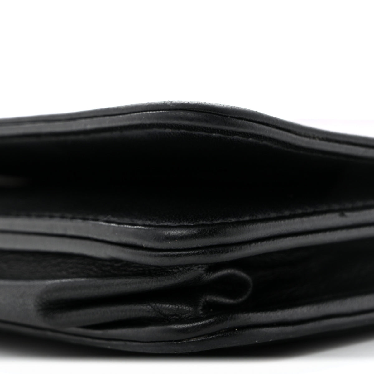 Chanel Calfskin Painted Chevron Embossed Boy Wallet On Chain WOC Black 11 of 16
