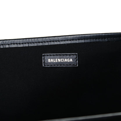 Balenciaga Cotton Canvas Calfskin S Navy Cabas Black 6 of 10