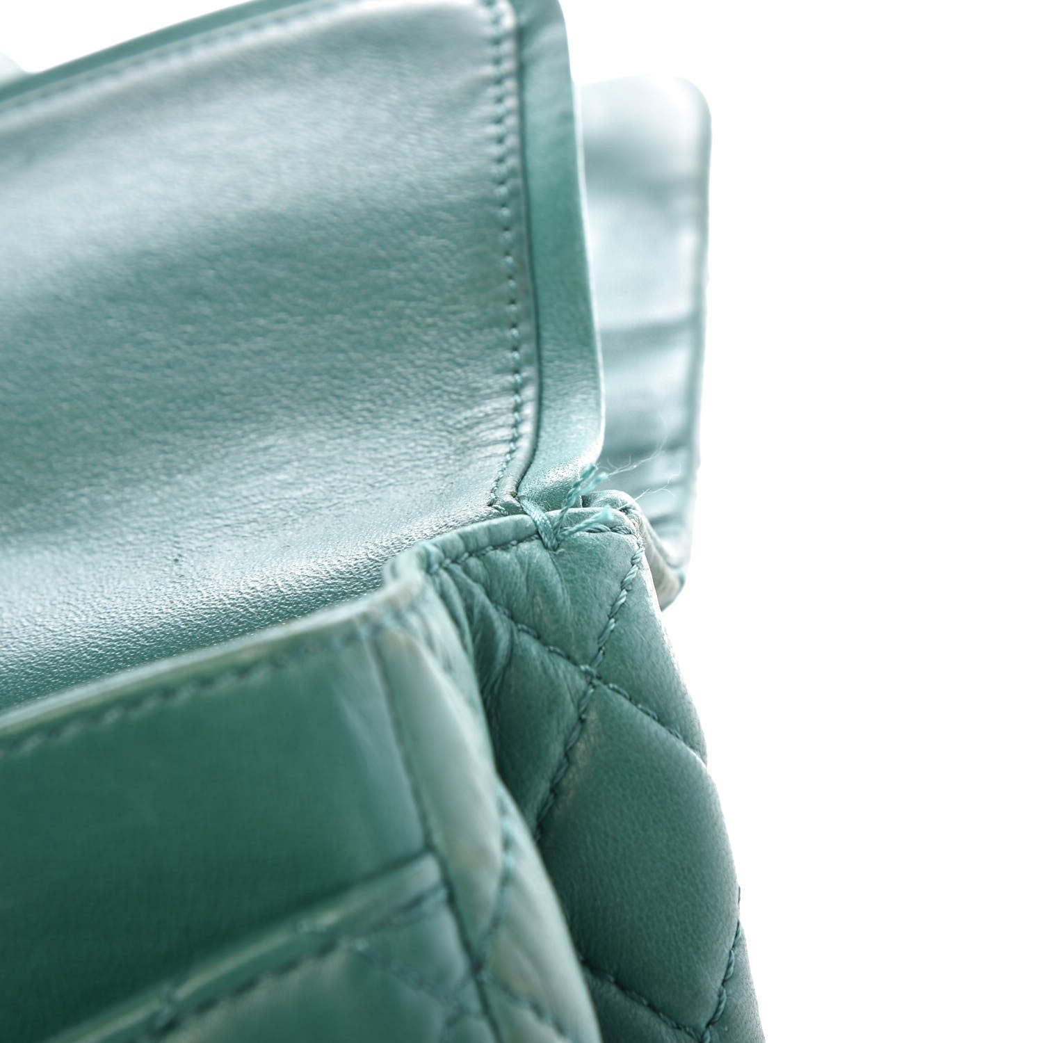 Chanel Lambskin Quilted Medium Double Flap Green 9 of 9