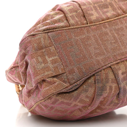 Fendi Metallic Lurex Zucca Mia Tote Arancio 7 of 9