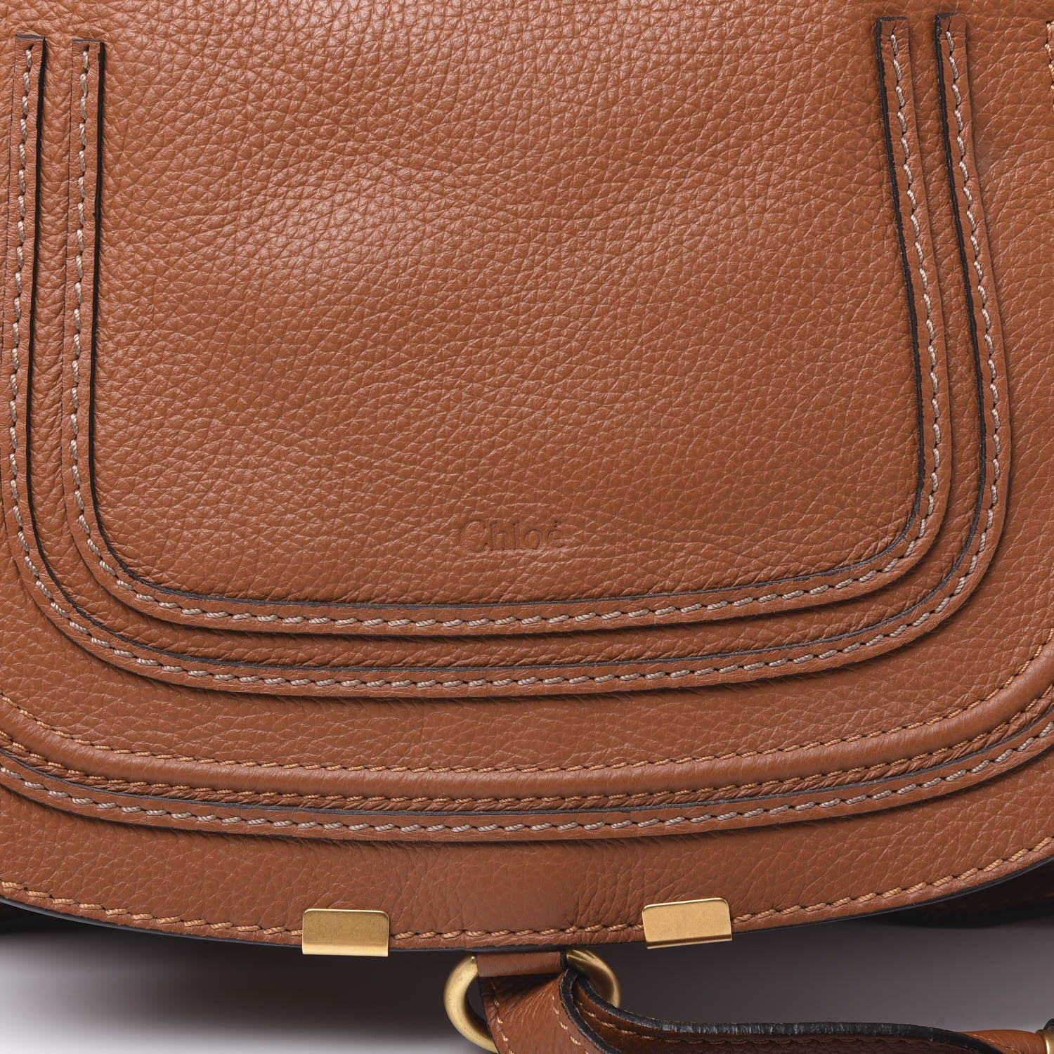 Chloe Calfskin Medium Marcie Satchel Tan 9 of 9