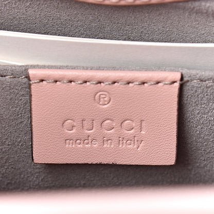 Gucci Nappa Bamboo Web Mini Nymphaea Top Handle Bag Perfect Pink Mystic White 7 of 11