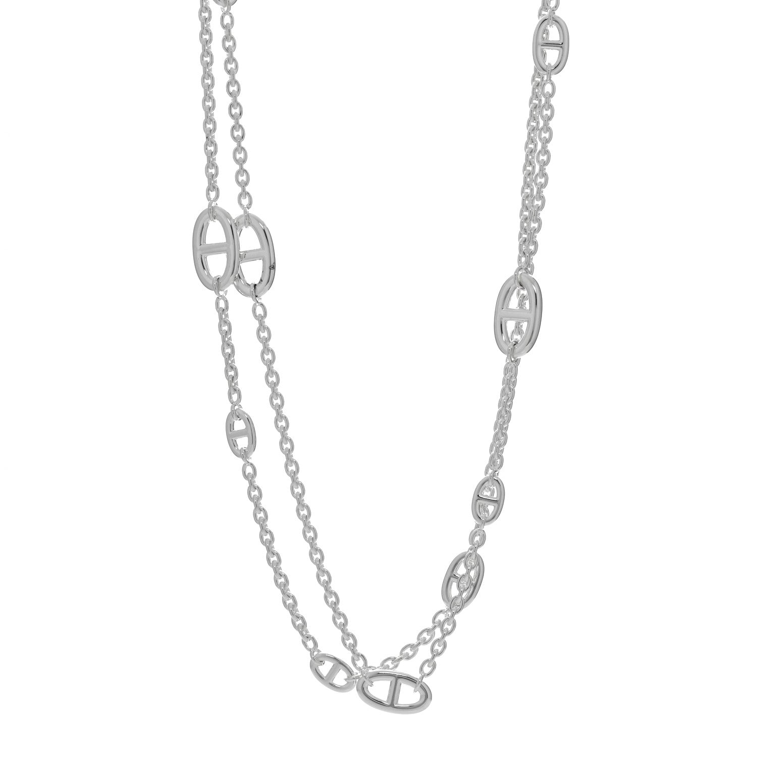 Hermes Sterling Silver Farandole Necklace 120 1 of 5