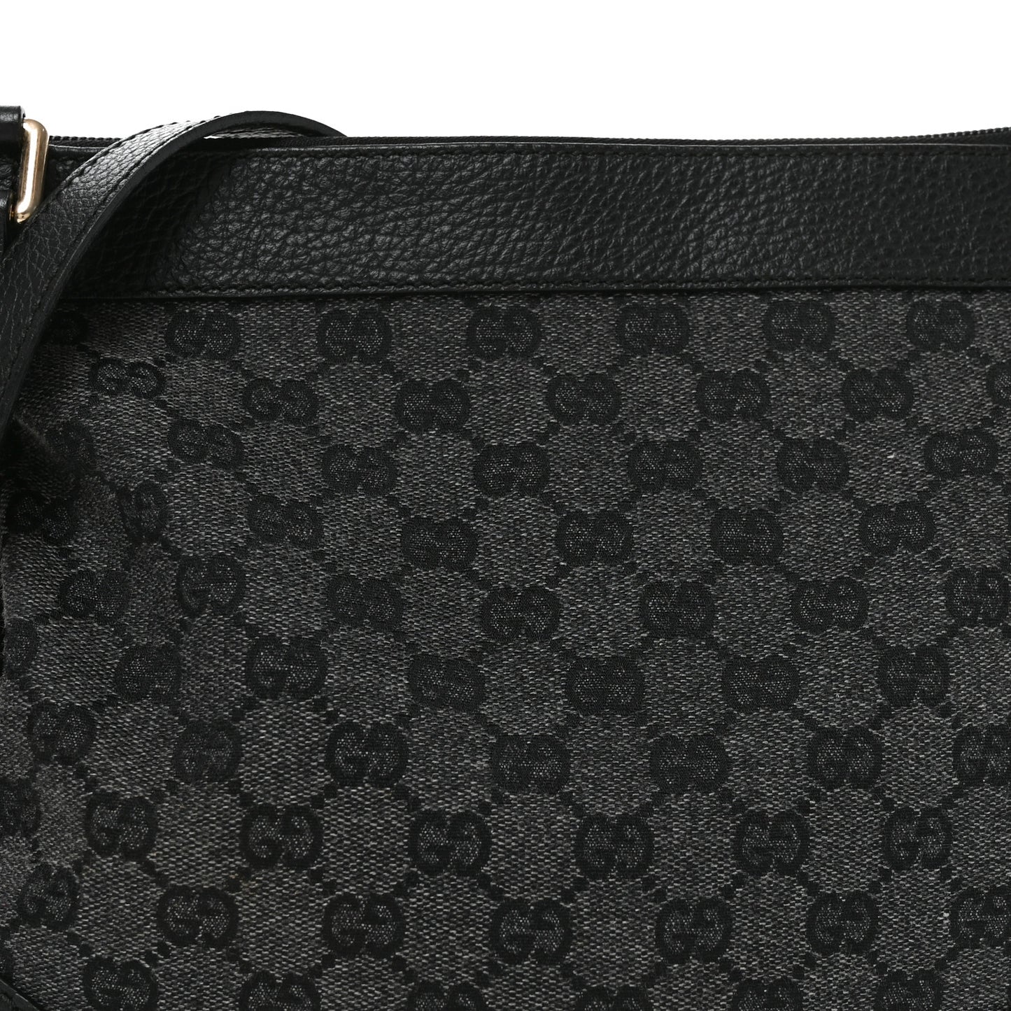 Monogram Flat Messenger Bag Black