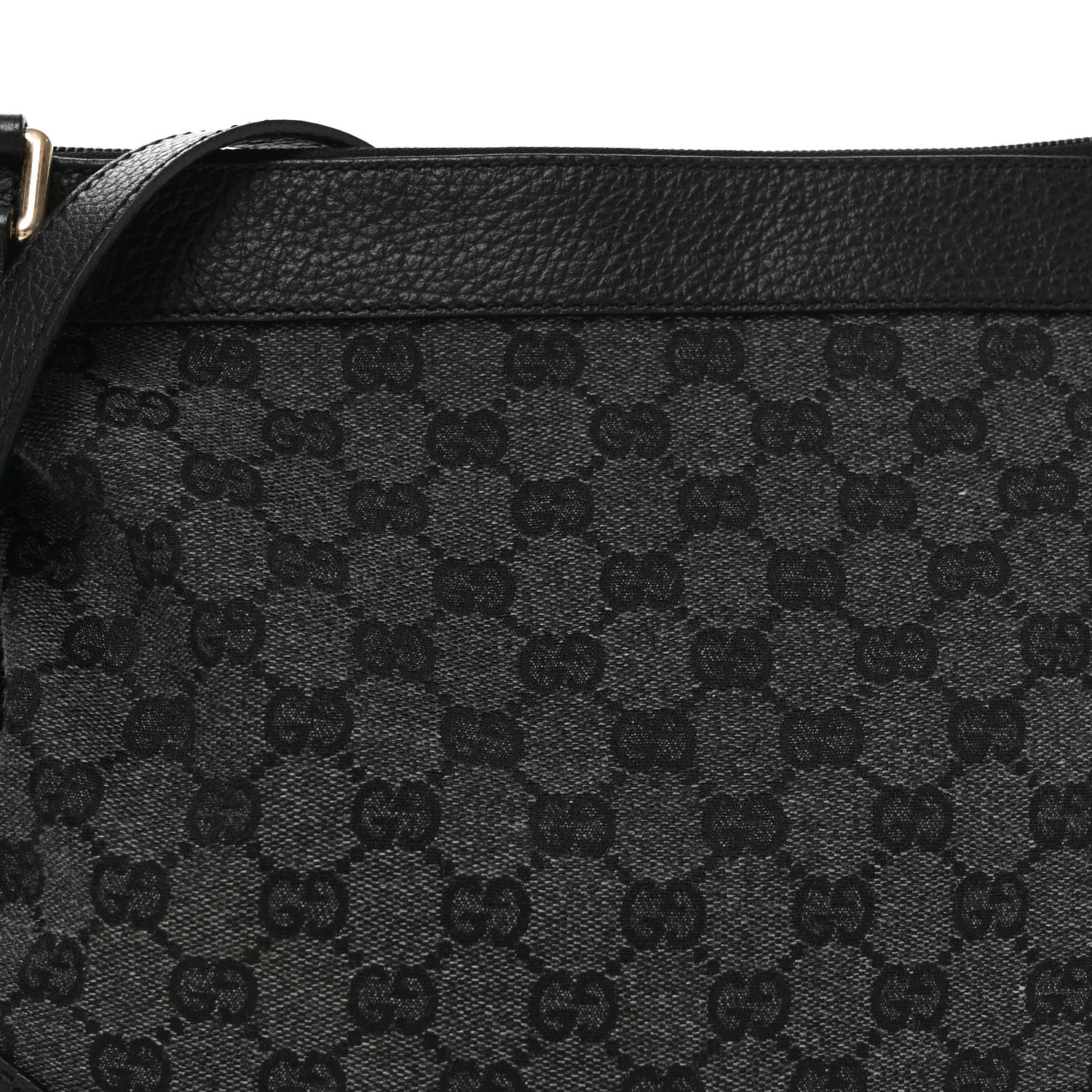 Gucci Monogram Flat Messenger Bag Black 8 of 11
