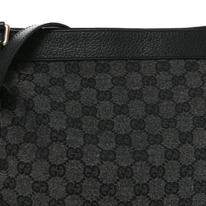 Gucci Monogram Flat Messenger Bag Black 8 of 11