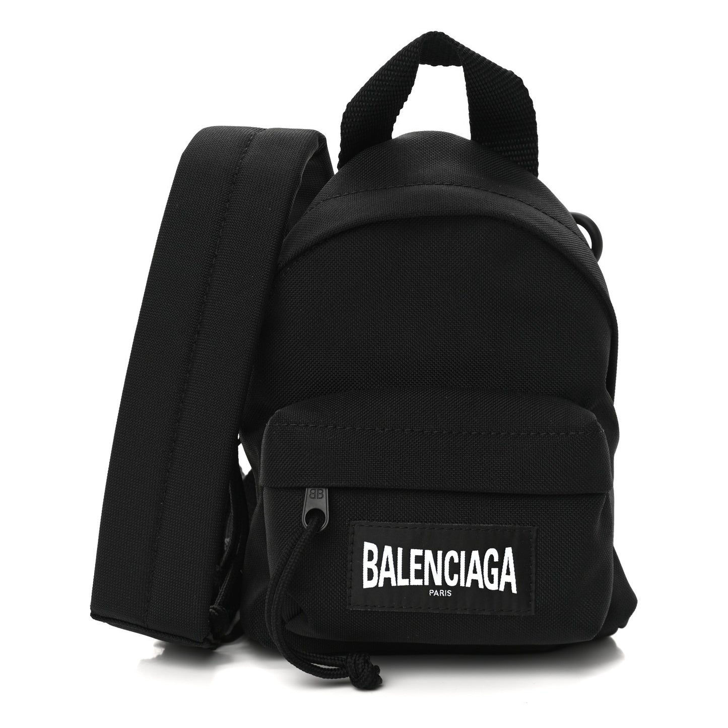 Recycled Casual Nylon Mini Oversized Backpack Black