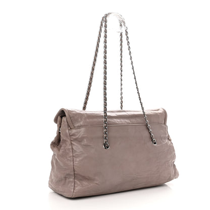 Prada Royal Calf Easy Foldover Pushlock Chain Satchel Argilla 3 of 9