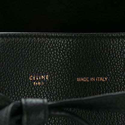 Celine Soft Grained Calfskin Medium Belt Cabas Phantom Black 6 of 8