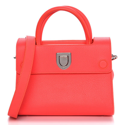 Christian Dior Grained Calfskin Mini Diorever Flap Fluorescent Goji Pink 1 of 10