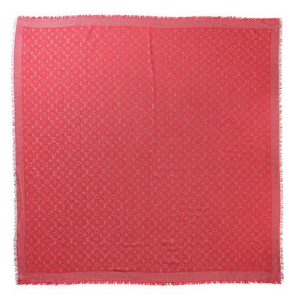 Louis Vuitton Wool Silk Monogram Rainbow Shawl Rubis 1 of 6