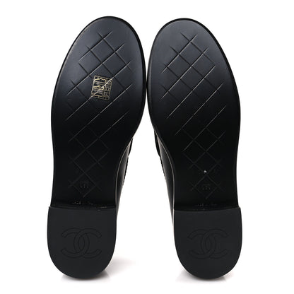 Chanel Lambskin Quilted CC Turnlock Loafers 39 Black 6 of 11