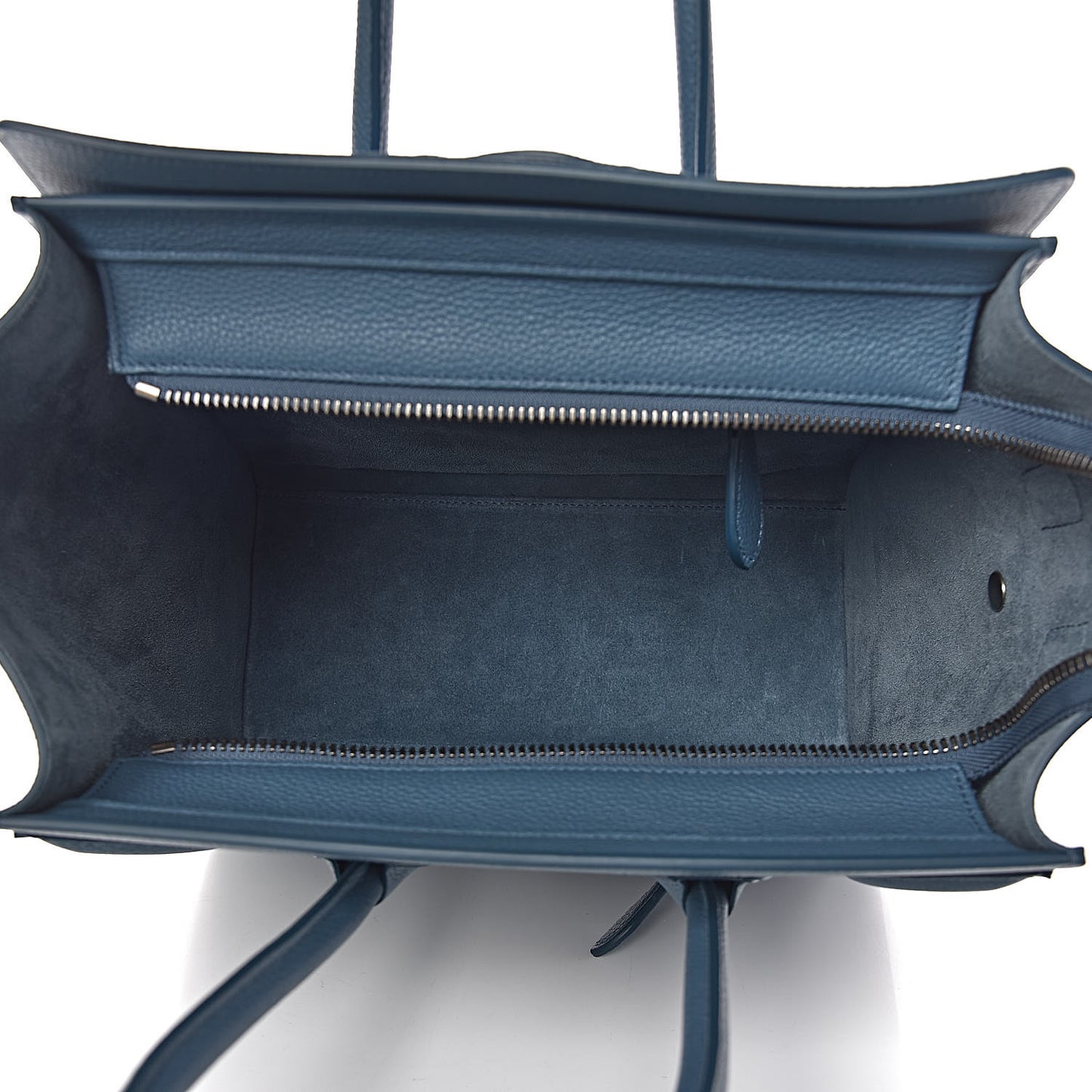 Drummed Calfskin Micro Luggage Celadon