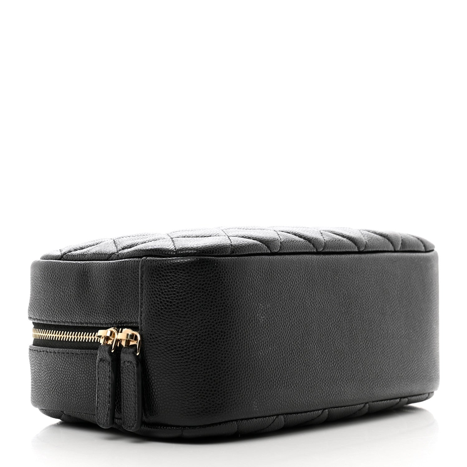 Chanel Caviar Quilted Medium Curvy Pouch Cosmetic Case Black 4 of 7