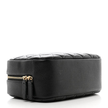 Chanel Caviar Quilted Medium Curvy Pouch Cosmetic Case Black 4 of 7