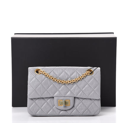 Chanel Aged Calfskin Quilted 2.55 Reissue Mini Flap Grey 10 of 10