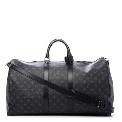 Louis Vuitton Monogram Eclipse Keepall Bandouliere 55 1 of 9