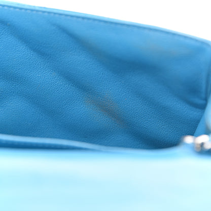 Chanel Patent Quilted Clutch with Chain Flap Blue 7 of 15