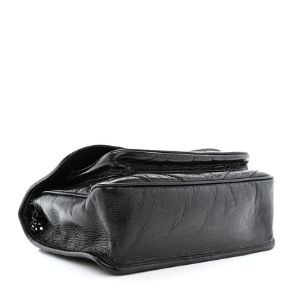 Saint Laurent Crinkled Calfskin Matelasse Monogram Medium Niki Chain Satchel Black 4 of 12