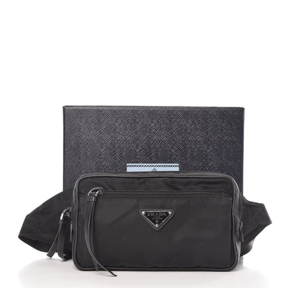 Prada Tessuto Nylon Saffiano Belt Bag Black 12 of 12