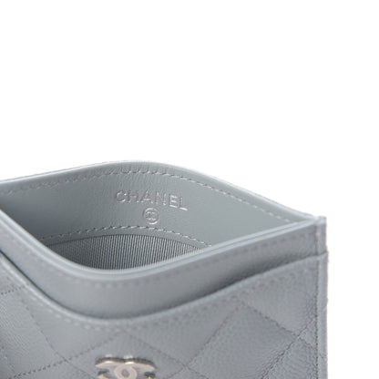 Chanel Caviar Quilted Card Holder Light Blue 6 of 9