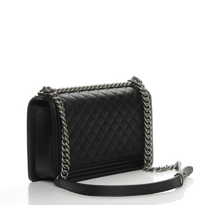 Chanel Calfskin Quilted New Medium Boy Flap Black 3 of 10
