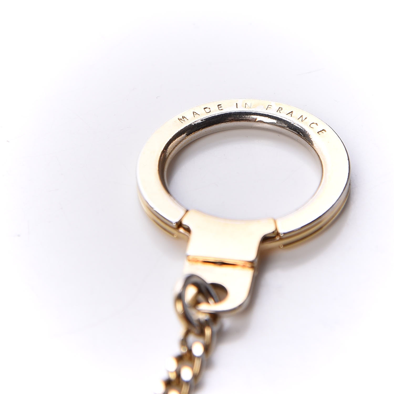 Louis Vuitton Metal Pochette Extender Key Ring Chain Gold 3 of 3