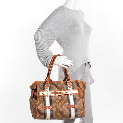 Louis Vuitton Monogram Rayures Tisse Sac GM Blue 2 of 7