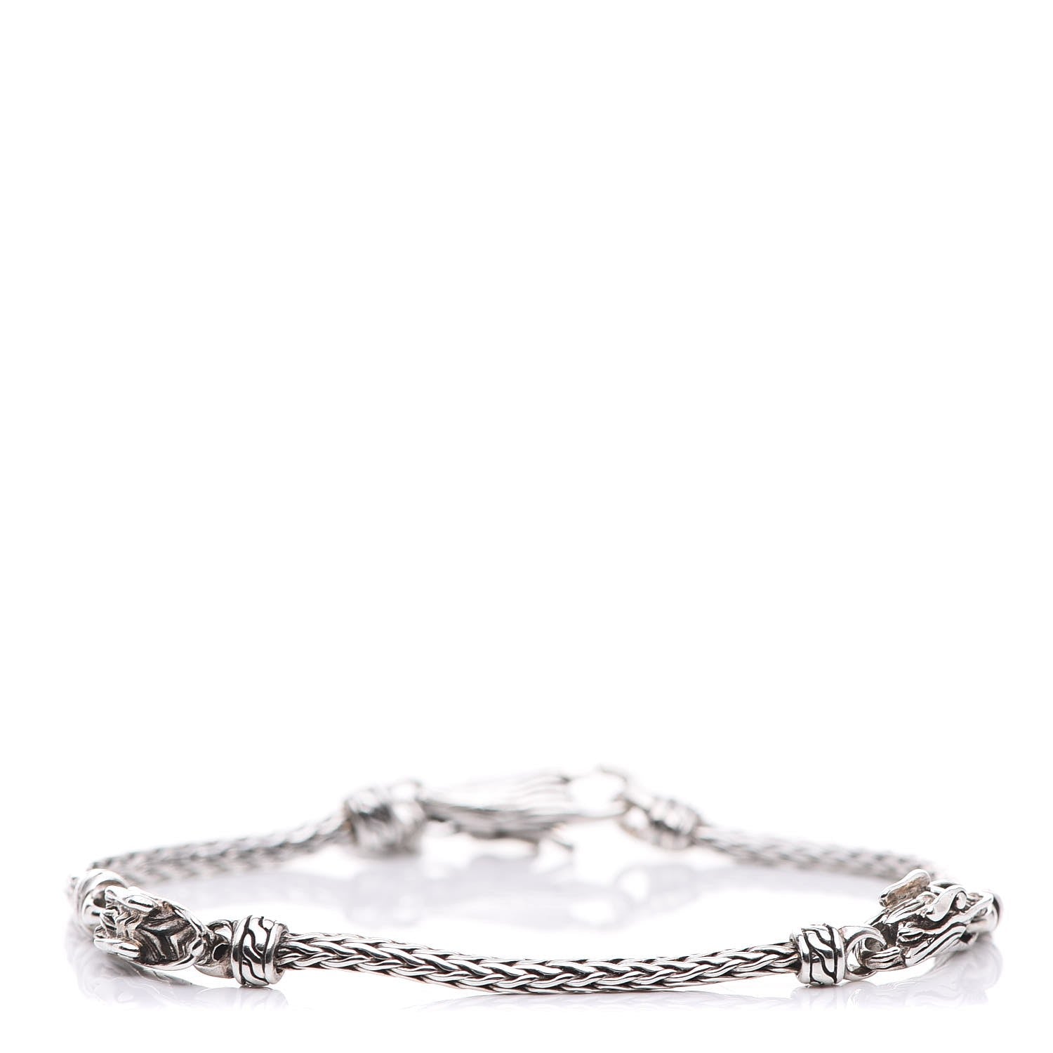 John Hardy Sterling Silver Naga Dragon Station Bracelet 1 of 8