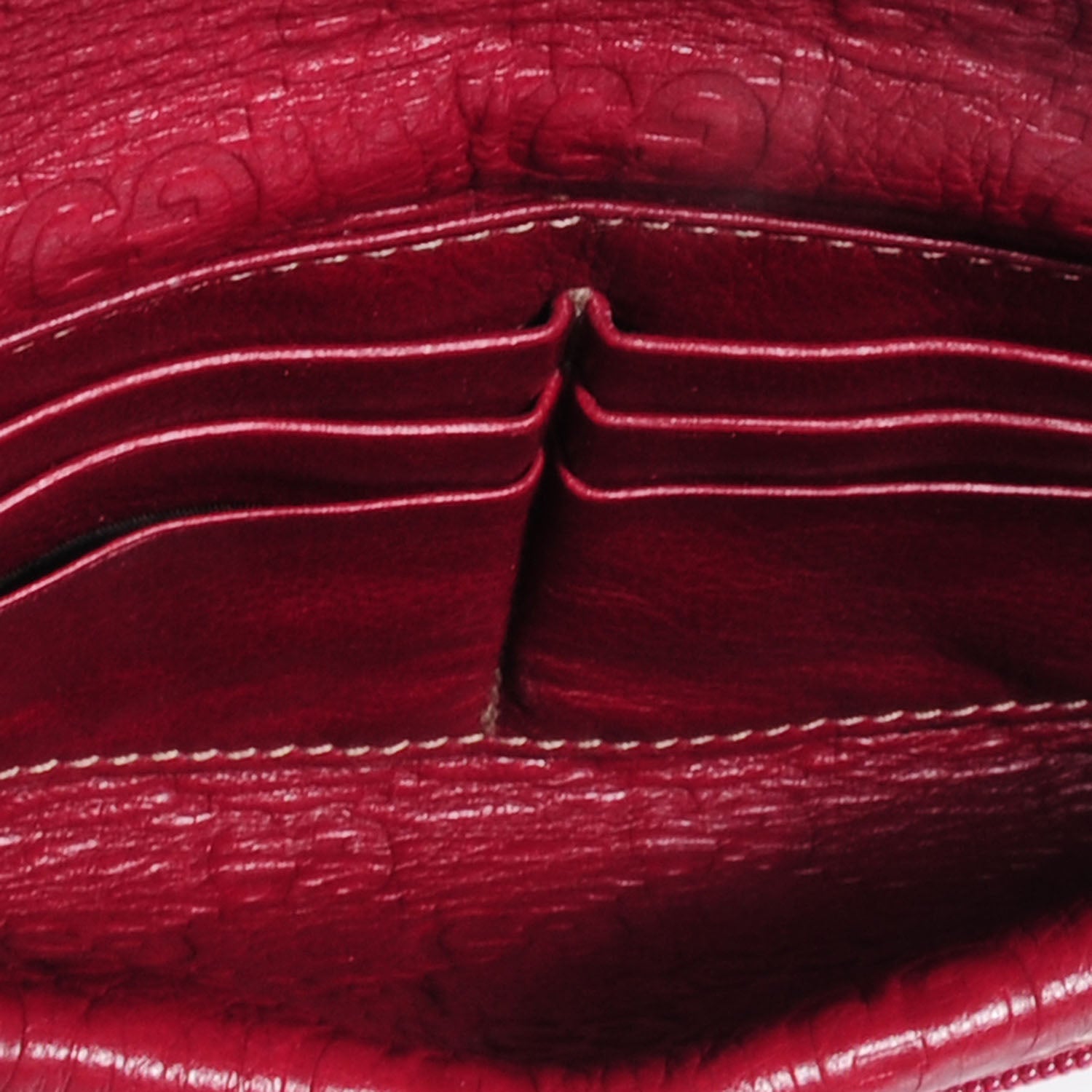 Gucci Guccissima Leather Travel Document Case Raspberry Red 6 of 9