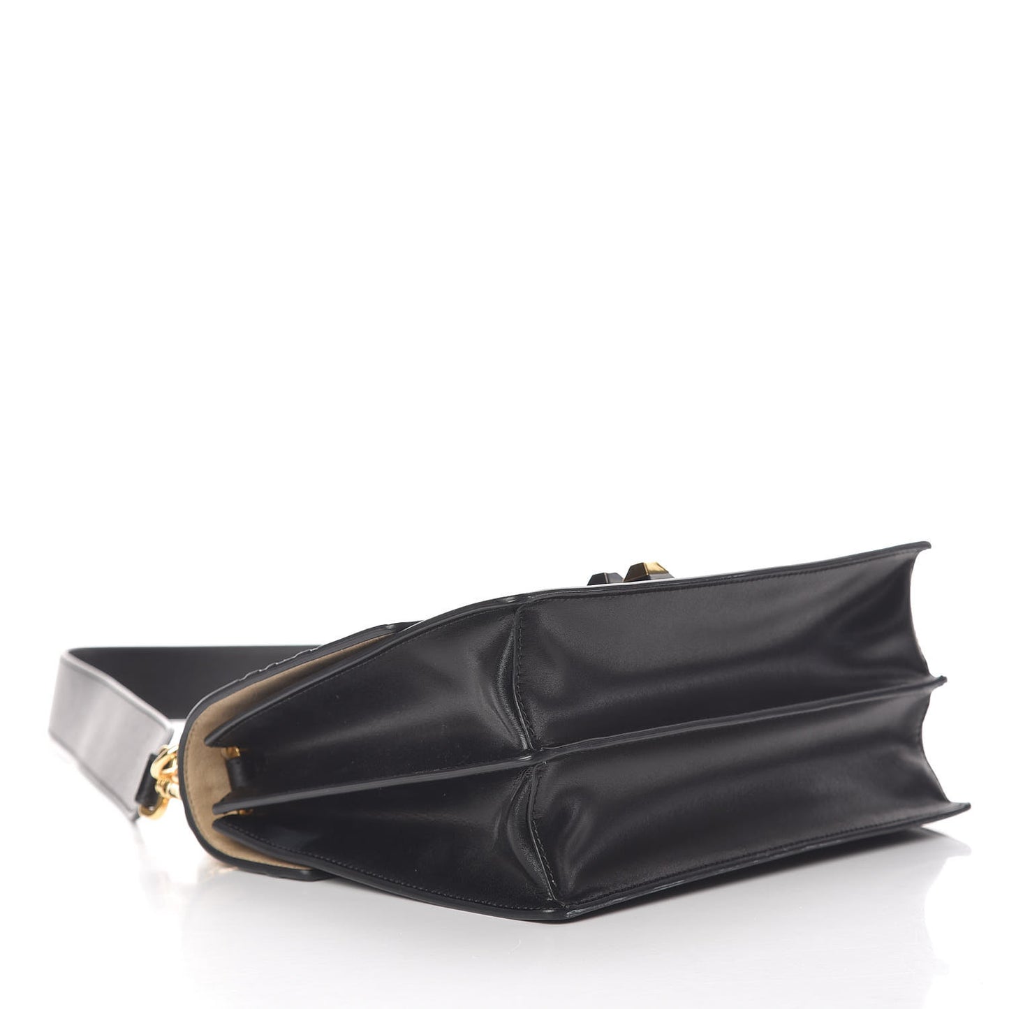 Vitello Liberty Bi-Color FF 1974 Embossed Kan I Shoulder Bag Black Maya
