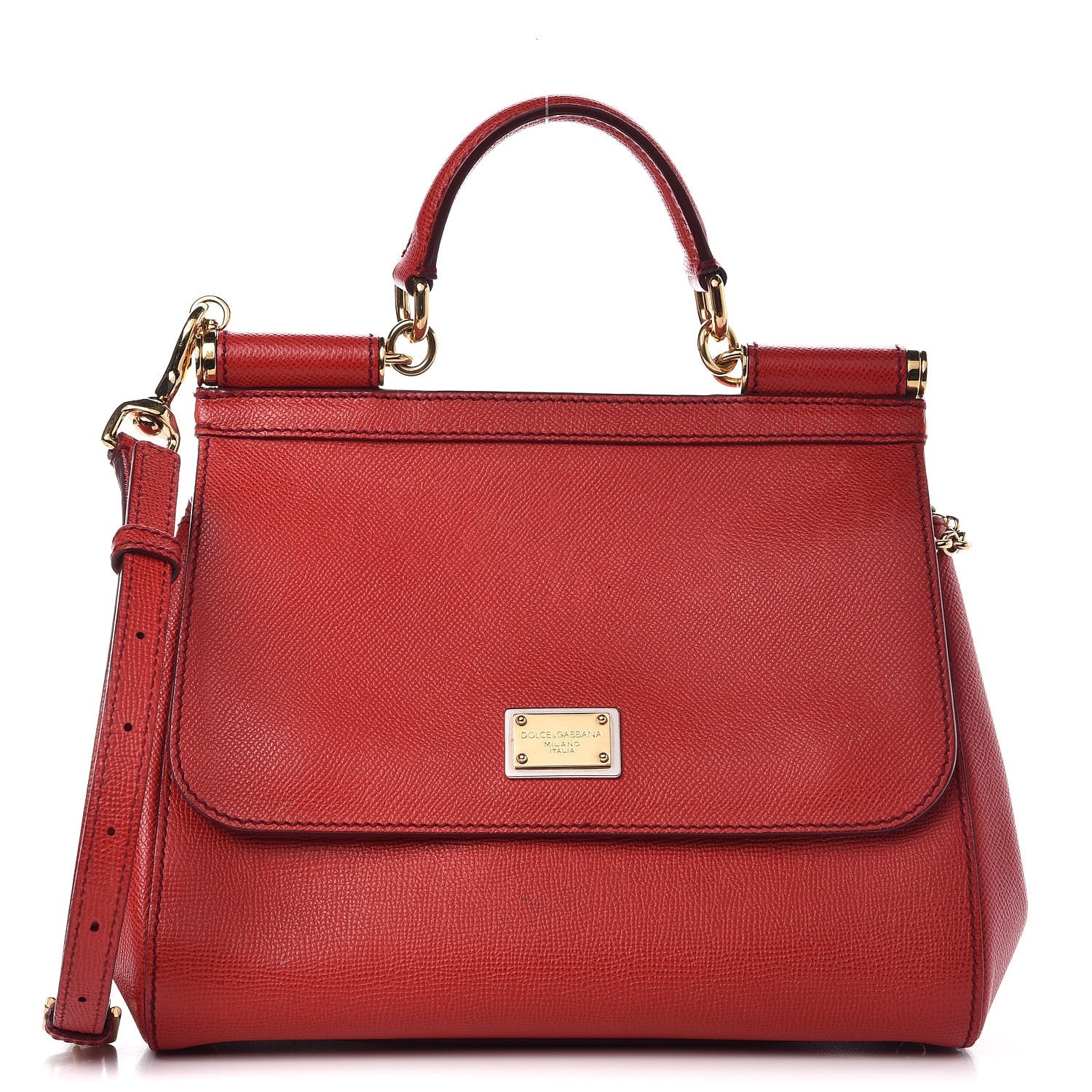 Dolce & Gabbana Dauphine Medium Miss Sicily Satchel Red 1 of 13