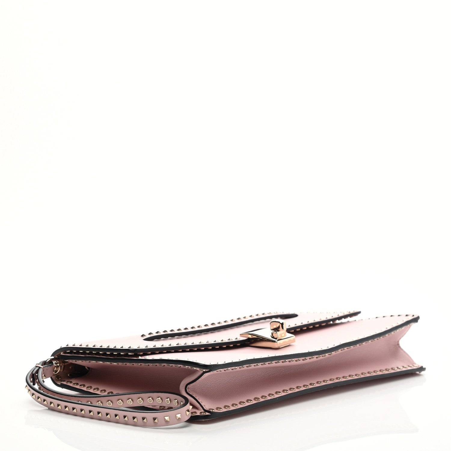 Valentino Garavani Nappa Micro Rockstud Wristlet Clutch Water Rose 4 of 9