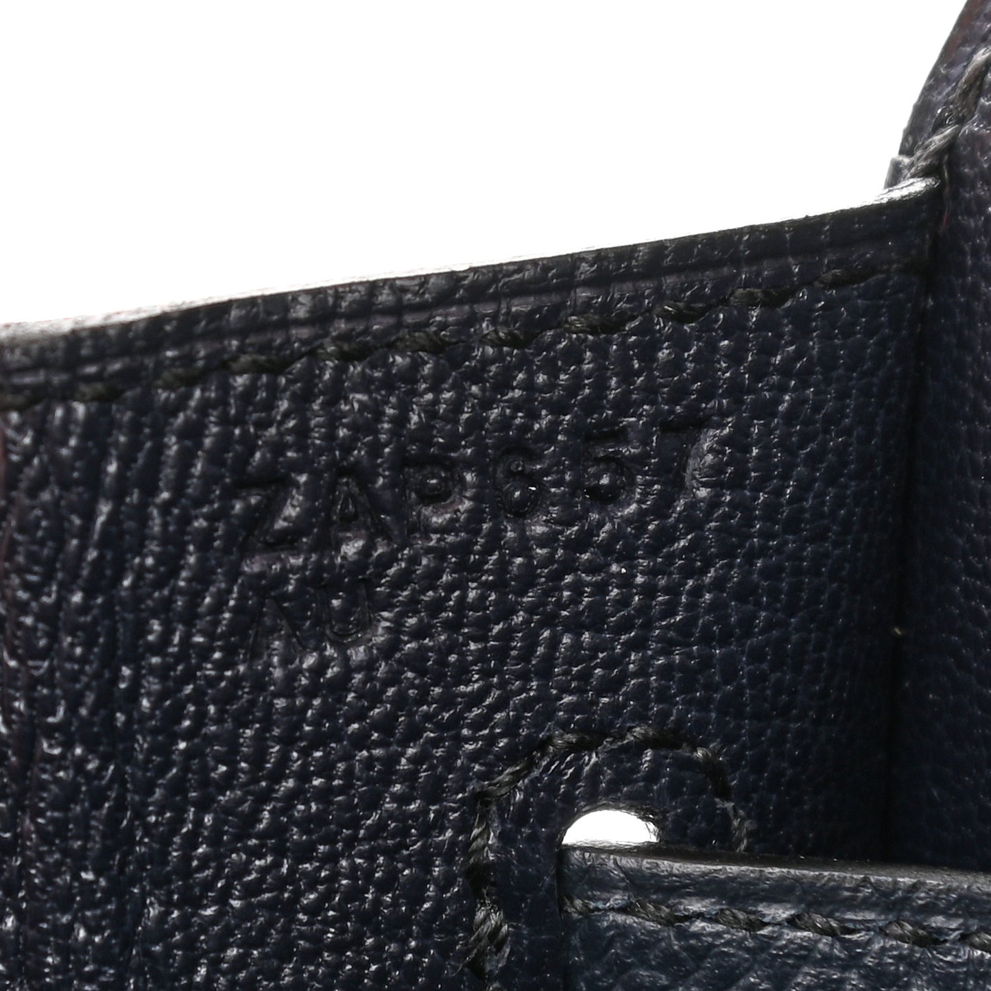 Grained Monsieur Birkin Sellier 25 Bleu Indigo