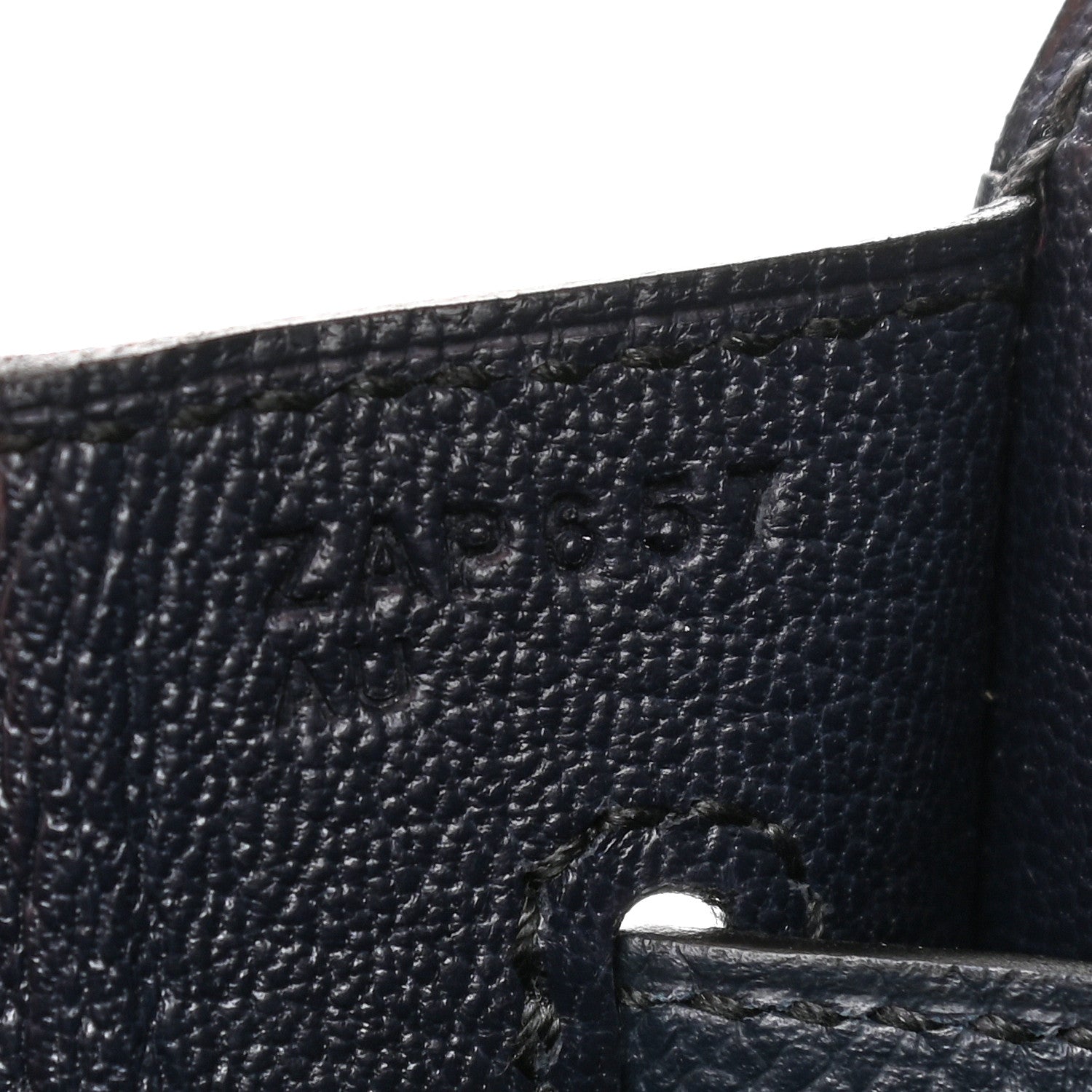 Hermes Grained Monsieur Birkin Sellier 25 Bleu Indigo 7 of 11